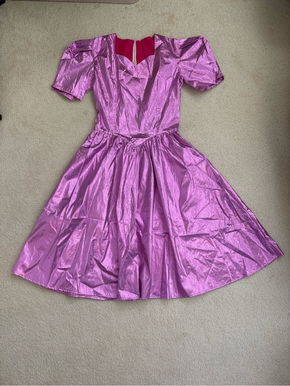 Vintage handmade metallic shimmery costume dress princess ballgown sz XS dreamy